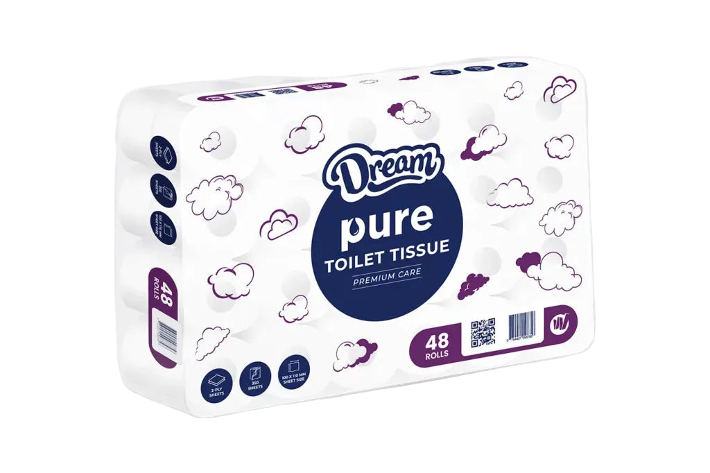 Pure - Double Ply Toilet Tissue 48 Rolls 350 Sheets