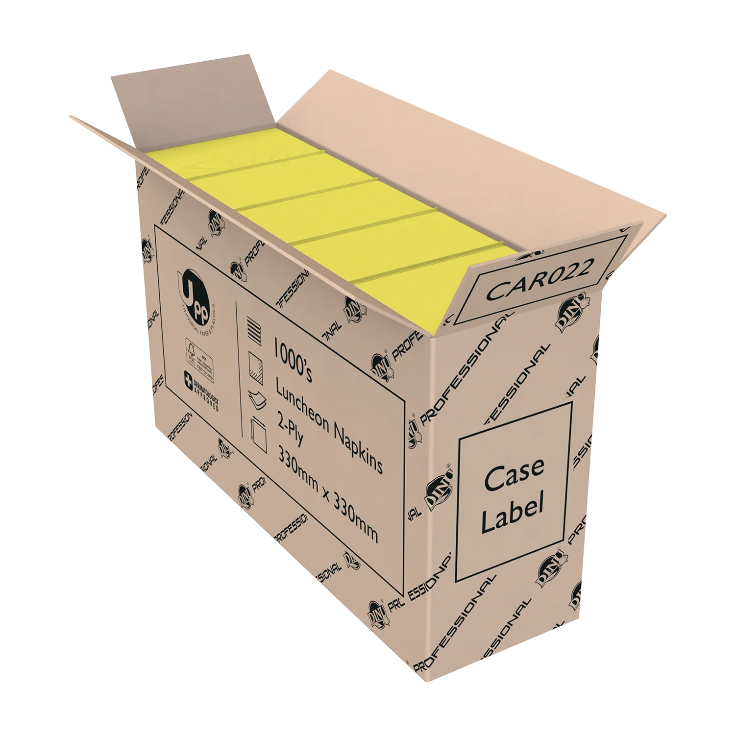 Dinu Professional Luncheon Napkins 1000's Yellow