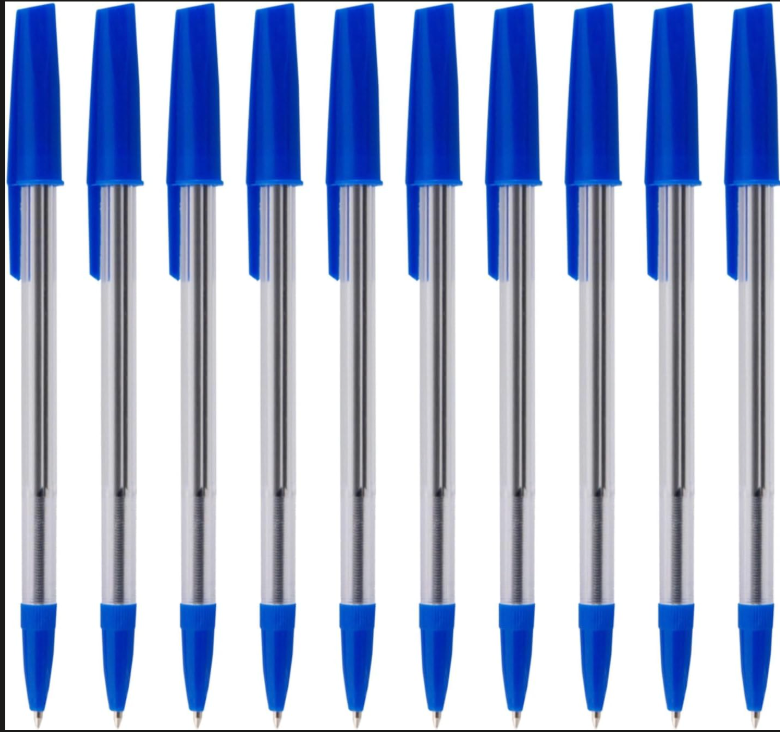 Ballpen Medium Clear Blue Box 50 Pack 20