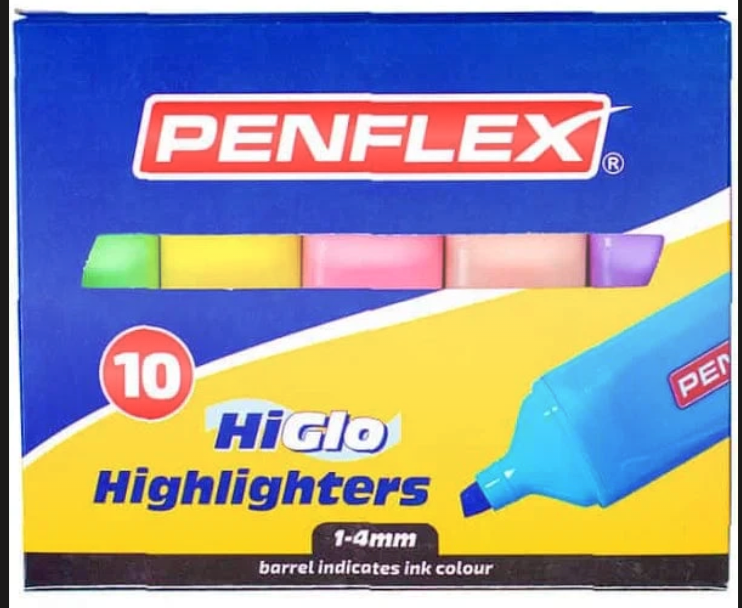 Blade Highlighter Pouch 6 Assorted Pack 10