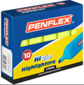 Higlo Highlighter 1 Card Yellow Pack 10