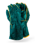 Dromex Superior Green Lined Leather Welding Glove Elbow Length