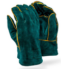 Dromex Superior Green Lined Leather Welding Glove Wrist Length