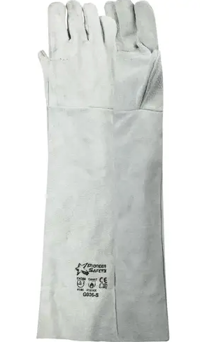 Dromex Chrome Leather Double Palm Welding Glove Elbow Length