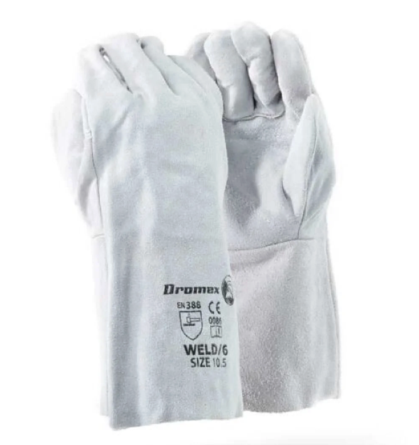 Dromex Chrome Leather Double Palm Welding Glove Wrist Length