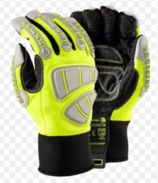 Dromex Mach 5 Impact Black Meta Palm Yellow Glove