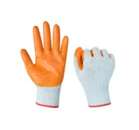 Textured Palm Coated Rubber Polycotton Glove