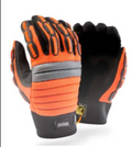 Dromex Mach 4 Impact Black Meta Palm Orange Glove