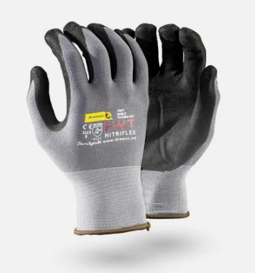 Nitriflex Black Sanitized Palm Coated Nitrile Glove
