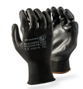 Black PU Palm Coated Glove