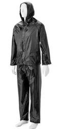 Dromex Black Rubberized Rain Suit with Hood