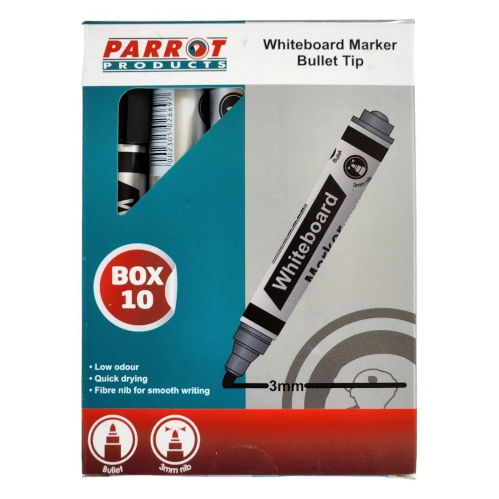 Parrot Whiteboard Marker Black Box 10
