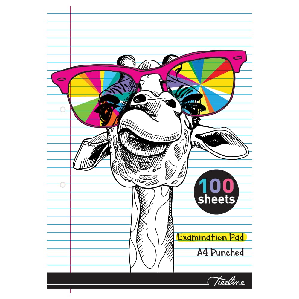Treeline A4 Exam Pad Punched 100 Sheet